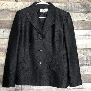 Le Suit Women's Blank on Black Chevron 3 button Blazer 6 Petites